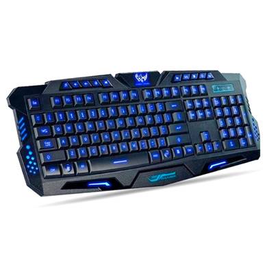 Teclado Iluminado - RGB, Ergonómico, Multimedia, Alámbrico USB, Negro (Inglés), 420028 BROBOTIX Teclado Iluminado - RGB, Ergonómico, Multimedia, Alámbrico USB, Negro (Inglés), 420028 BROBOTIX